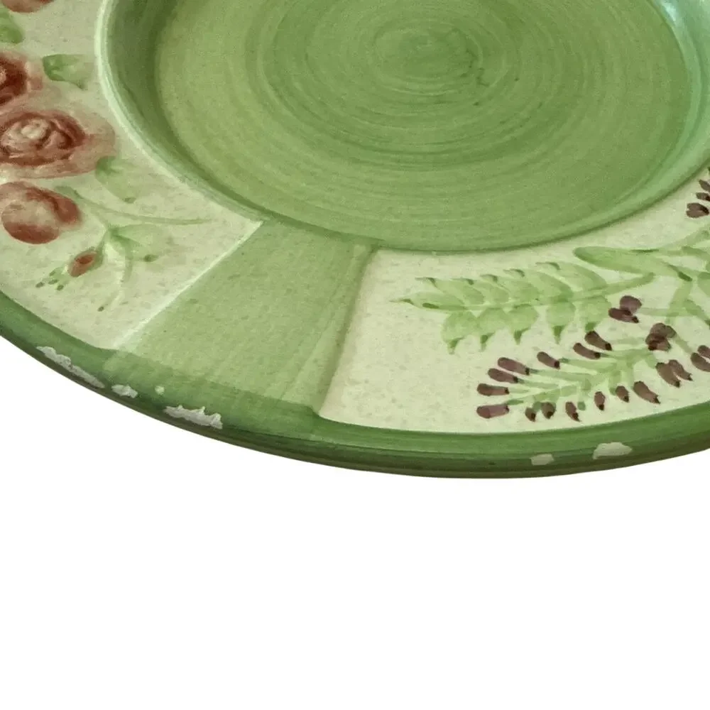Vintage Pastel Floral Ceramic Candle Plate Large Jar Candle Spring Yankee Candle